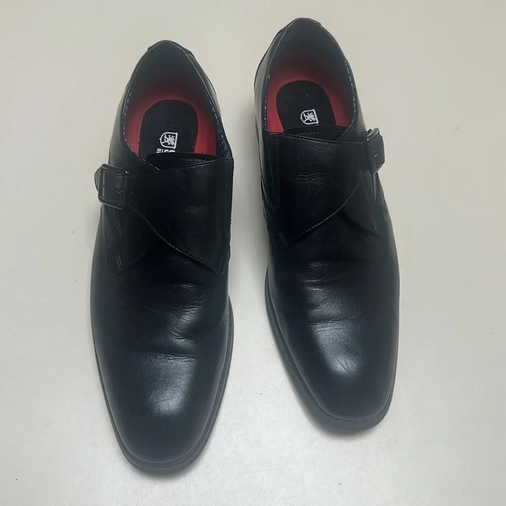 STACY ADAMS Karcher Plain Toe Monk Strap Slip-On Dress Shoes size 7.5